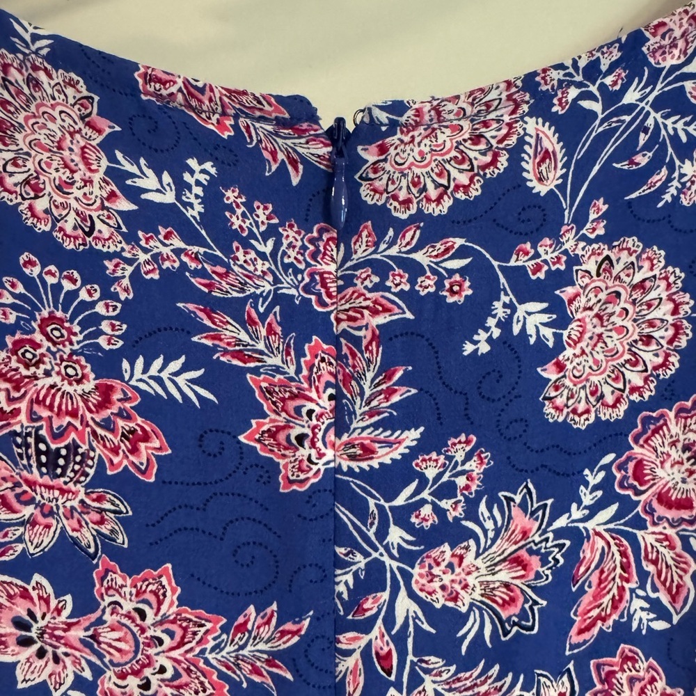 NWT, LOFT Women’s Size 14 Scoop Neck Puff Sleeve Swing Floral Print - Picture 9 of 13